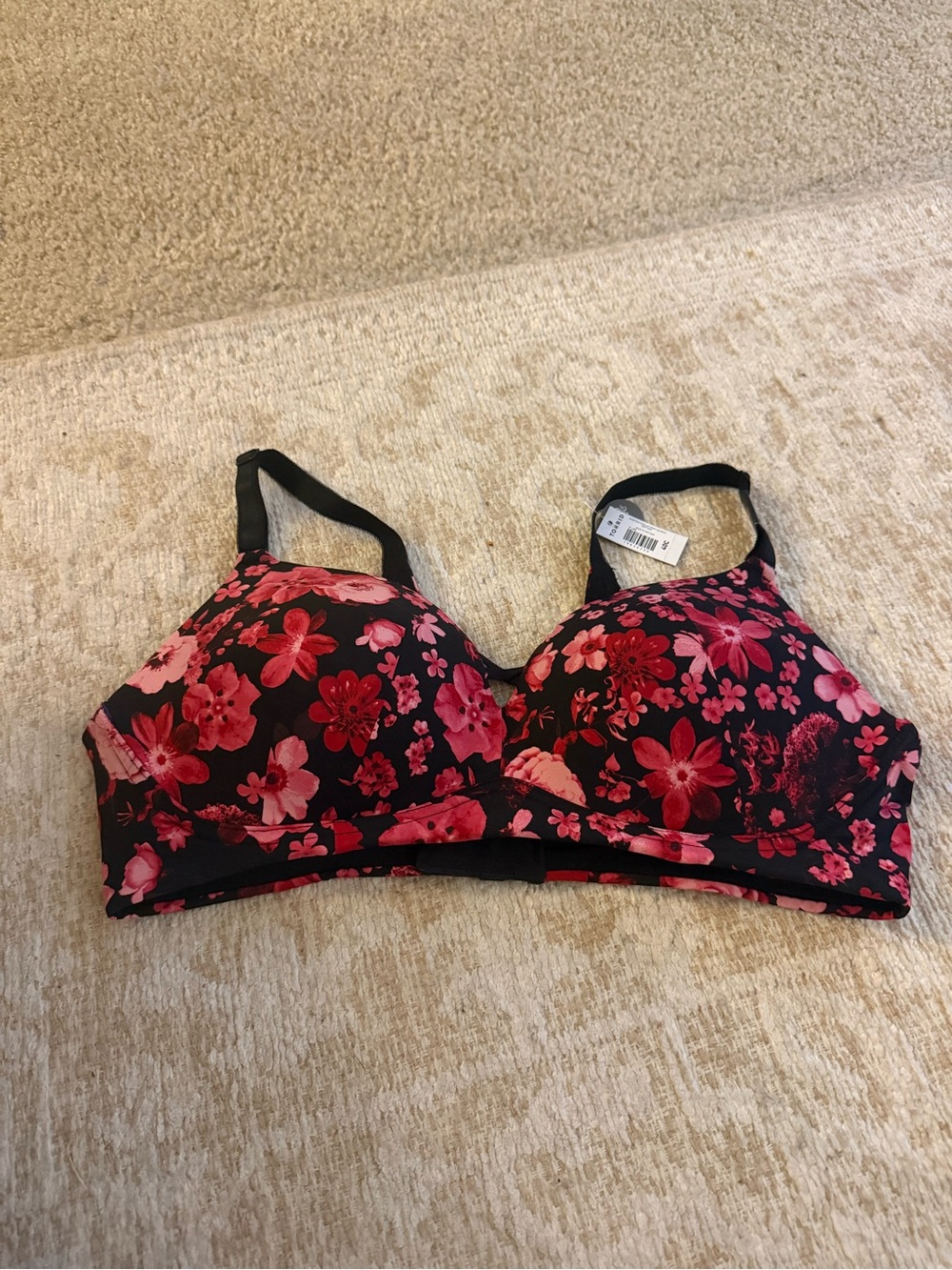 Torrid Curve Bra with Wirefree Push Up in a Firty Floral Print Sz 40C